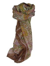 Mulberry Silk Classic Square Scarf Alisha Caramel by Pashmina &amp; Silk - $26.59