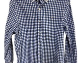 Vineyard Vines Button Down Flannel Shirt Mens XS Whale Shirt White Blue ... - $12.72