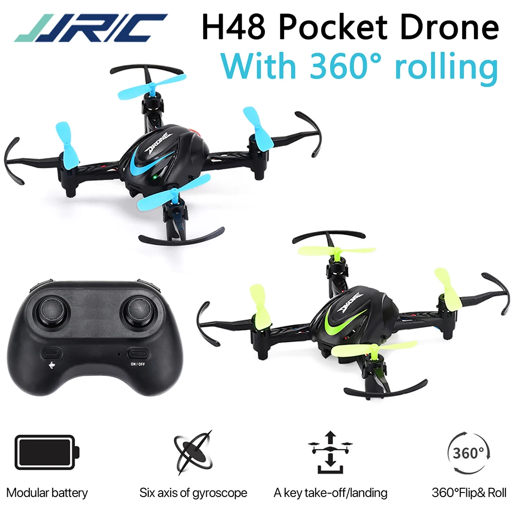 Jjrc H48 Rc Mini Pocket Drone 6 Axis Rc Quadcopter Vs Jjrc H36 Dron Toys F - £24.93 GBP+