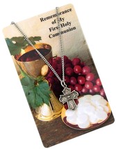 First Communion Necklace with Four Way Cross Pendant on a 18 - £57.43 GBP