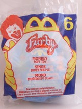 McDonald&#39;s Furby Monkey Soft Toy w/Clip #6 2000 - £6.02 GBP