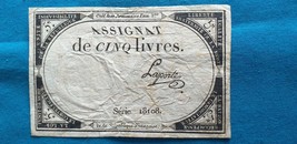 5 LIVRES FRANCE 1793 - $39.00