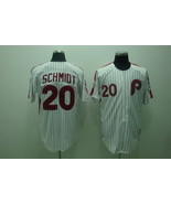 Phillies #20 Mike Schmidt Jersey Old Style Uniform White Stripe - €39,08 EUR