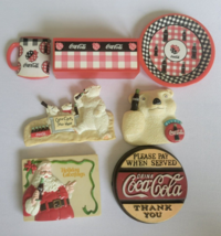 Vintage 90s Coca-Cola Coke Refrigerator Magnets Santa Polar Bear Bottle ... - €16,74 EUR