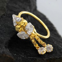 Anelli Nasali In Oro Bianco 14K Con CZ Straordinari - $65.94