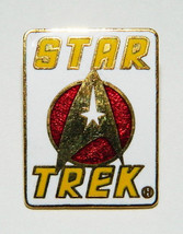 Star Trek Classic White Executive Insignia and Name Enamel Metal Pin 198... - £6.19 GBP