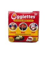 Egglettes Egg Cooker Hard Boiled Eggs without the Shell 4 Egg Cups As Se... - $12.27