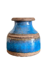 Mid Century Modern Raymor Bitossi Italy 5 1/4&quot; Tall Blue Pottery Vase * - £117.91 GBP