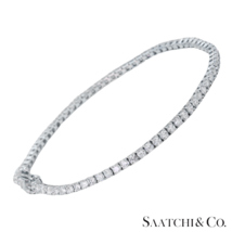 3 Ct Tennis Bracelet Lab Grown Round Diamond 14k White Gold - £1,110.46 GBP