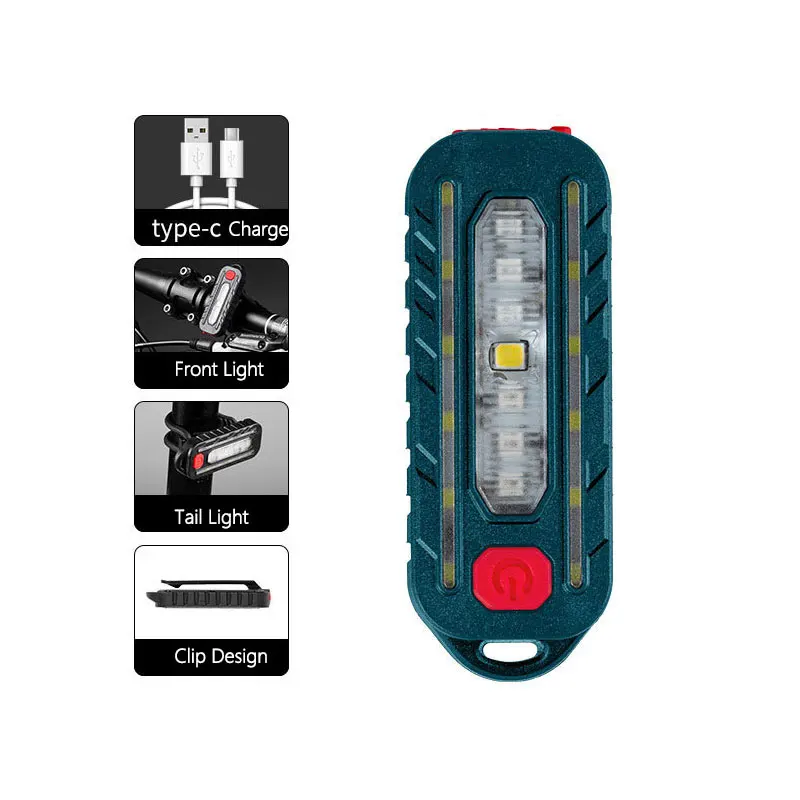Mini LED Flashlight USB Rechargeable Bike Light Portable Pocket Flashlight Keych - £89.20 GBP
