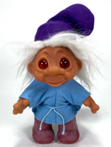 Vtg 1980 DAM Troll Doll 24-4 Denmark 8” Collectible Toy - Purple Hat, Wh... - £29.28 GBP