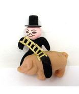 Chimney Sweep Riding Marzipan Pig Man Gold Foil Ladder Vintage US Seller... - £26.09 GBP