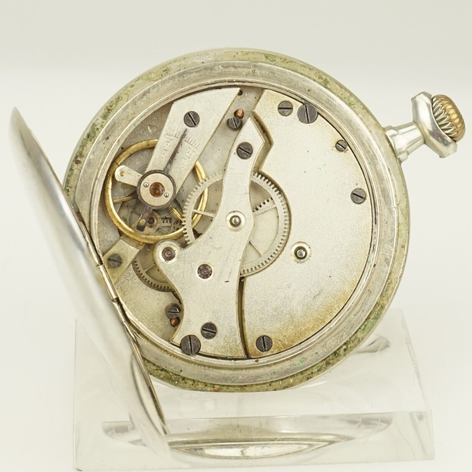 Rare! Pocket Watch Men&#39;s Watch Watches No Spindle Duplex Chronometer Imp... - $27.72