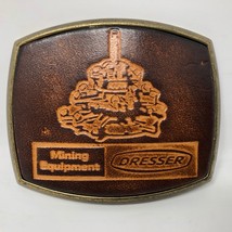 VTG El Cid Mining Equipment Dresser Leather Brass Belt Buckle Miner Equipment - £21.94 GBP