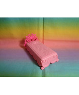 Sweet Streets Size Dollhouse Pink Plastic Butterfly Headboard Bed - £3.06 GBP