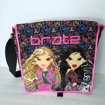 Bratz Pink Black Backpack Messenger Carrying Case Laptop Book Bag 12&quot; x 14&quot; - £47.76 GBP