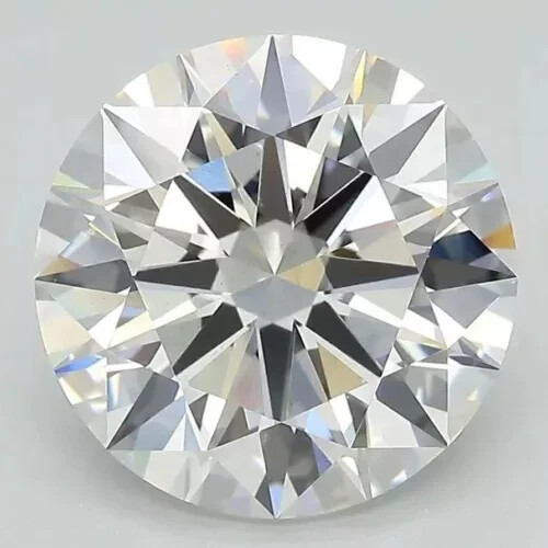 Lab Grown 2.17 Ct Round Cut H Color VS1 Clarity STONE IGI Certified CVD DIAMOND Item image 2