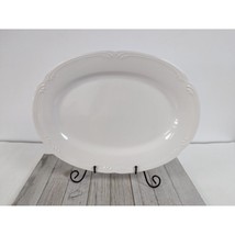 Pfaltzgraff Filigree White 14 1/2&quot; Serving Platter Stoneware - $19.96