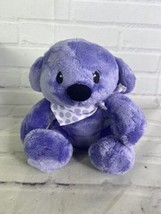 Priddy Books Baby Hugs Plush Stuffed Animal Toy Bear Dog Purple 2008 - £27.18 GBP
