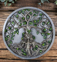 Celtic Tree Man Greenman Tree Of Life Round Wall Decor Plaque Medallion Figurine - £23.59 GBP