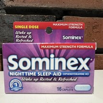 Sominex Nighttime Sleep-Aid Caplets, Maximum Strength, 16 ct EXP 04/24 - £6.17 GBP