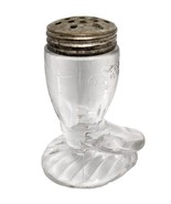EAPG Union Pacific Railroad Boot Glass Salt Shaker W/ Original Lid - $17.64 CAD