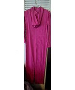 ladies medium pink long sleeve hooded maxi - $7.00