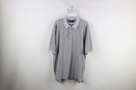 Vintage 90s Eddie Bauer Mens Large Distressed Striped Collared Golf Polo... - $29.65