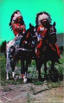 Vtg Chrome Postcard Western Native American Indian In Rodeo Costume UNP - £3.06 GBP