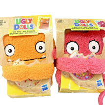 2 Ugly Doll Clip Wage Orange Moxy Pink 4 inch with Backpack Bag Clip NEW - £5.42 GBP