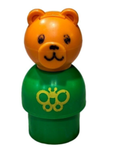 Fisher Price Jumbo Little People Bear 1980s Large Poppity Pop Green 3.5 ... - $2.88