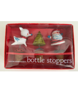 Boston Warehouse Christmas Tree Santa Reindeer Bottle Stoppers NEW - $304.76 MXN