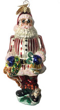Christopher Radko 6.75&quot; Ring in the Holidays Santa Christmas Ornament Ta... - £76.90 GBP