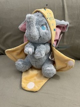 Disney Parks Baby Dumbo the Elephant in a Hoodie Pouch Blanket Plush Doll NEW image 4