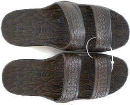 Pali Hawaii Jesus Sandals Jandals SZ 5 Dark Brown Unisex Men Women Imperial NWT - £6.16 GBP