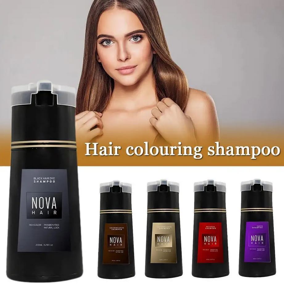 Nova Hair Dyeing Hair Care Shampoo Natural Fast White Dye Color Dyes Men... - $16.82+