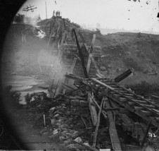 Destroyed Railroad Bridge - North Anna River, Virginia - 8x10 US Civil War Photo - £6.58 GBP