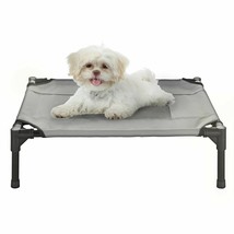 Xsmall Sm Dog Cat Bed Indoor Outdoor Raised Elevated Cot 24 X 18 Inch Gray - £33.61 GBP