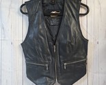 Harley Davidson Womens Genuine Leather Vest Size XS Embroidered Back NWOT - $54.40