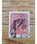 Canada Stamp King George VI 4c Used Red - $1.99