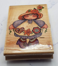 Lillys Garden Spring Gardening Rustic Wood Mounted  Rubber Stamp by Stam... - $5.93