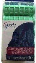 Goody Magnetic Rollers 10 Pack For Long Lasting Curls #82376 Green New - £9.16 GBP