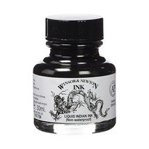 Winsor &amp; Newton Drawing Ink Bottle, 30 ml - Liquid Indian  - £13.80 GBP