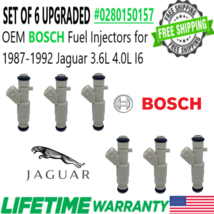 Hp&amp;Torque Upgrade Oem Bosch x6 4 Hole 32LB B Fuel Injectors For 87-92 Jaguar I6 - £95.74 GBP