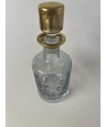 Glass Perfume Bottle  w/ Gold 6” - €13,01 EUR