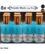 8x Powder Musk Tahara 12ml Elegant Arabic Pure Thick Perfume Oil بودر مس... - £27.82 GBP