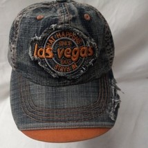 Denim Distressed &quot;What Happens Stays in Vegas&quot;  Youth Patch Hat Cap - £11.07 GBP
