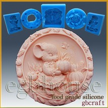 2 Silicone Soap/sugar craft/fondant/chocolate Mold-Purrfect Fall Kitties - £35.49 GBP