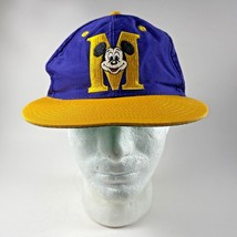 Vintage Purple &amp; Yellow Mickey Mouse Hat Cap Snapback With Embroidery Ve... - £7.46 GBP
