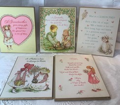 Vintage American Greetings Holly Hobbie Mom and Grandmother Picture Plaques - £4.02 GBP
